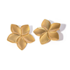 Anti Tarnish Golden Flower Style Stud Earrings