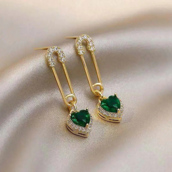 Emerald Green Drop Dangle Earring