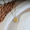 Shiny Crystal Yellow Heart Necklace