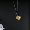 Shiny Crystal Yellow Heart Necklace