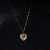 Shiny Crystal Yellow Heart Necklace