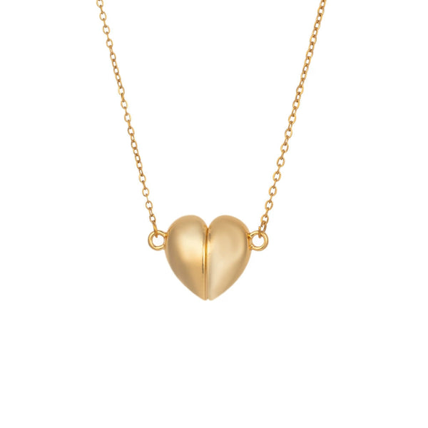 Gold Plated Heart Cut Pendant Necklace