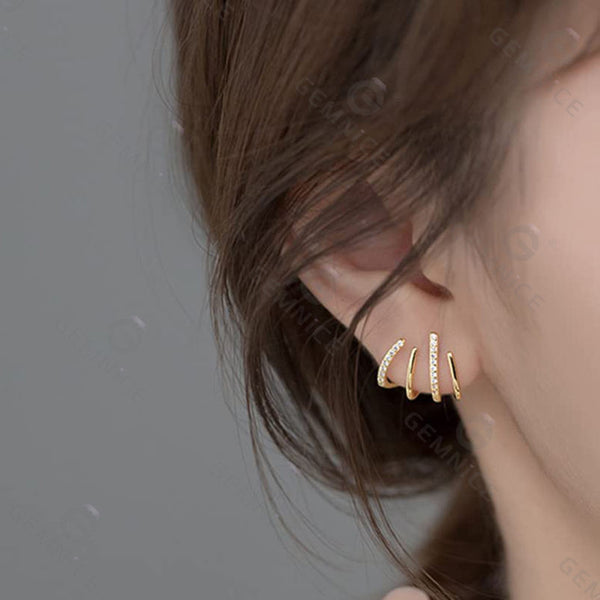Combo Of 2 Pearl & Crystal Floral Earrings