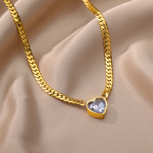 Twist Chain Heart-shaped necklace