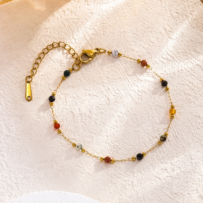 Colorful natural stone bracelet
