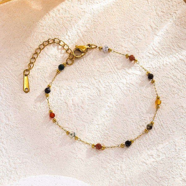 Colorful natural stone bracelet