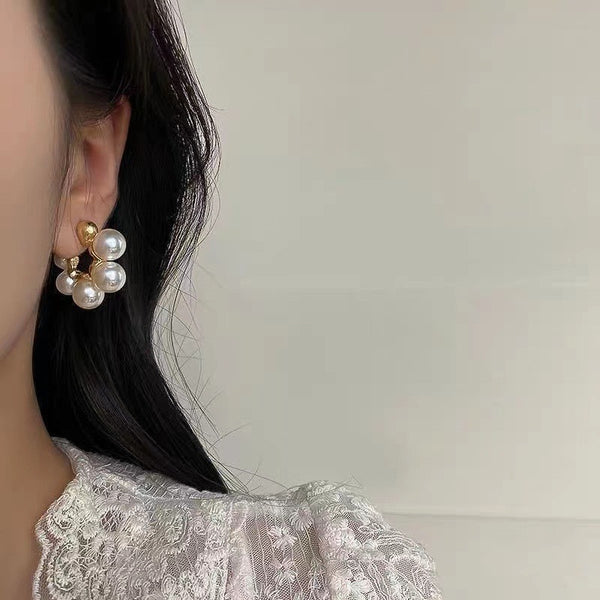 Pack Of 2 Bubble Pearl Earrings