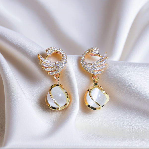 Pack Of 2 Rhinestone Pearl Earring