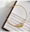 Gold Necklace Bent Pendant Design Collar