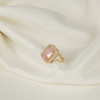 Women Pink Square ring