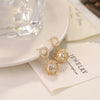 Trendy gold Cage Ball Drop Earrings
