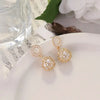 Trendy gold Cage Ball Drop Earrings