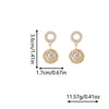 Trendy gold Cage Ball Drop Earrings