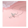 White stone cute butterfly necklace