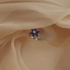 Love purple flower ring