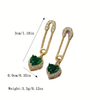 Emerald Green Drop Dangle Earring