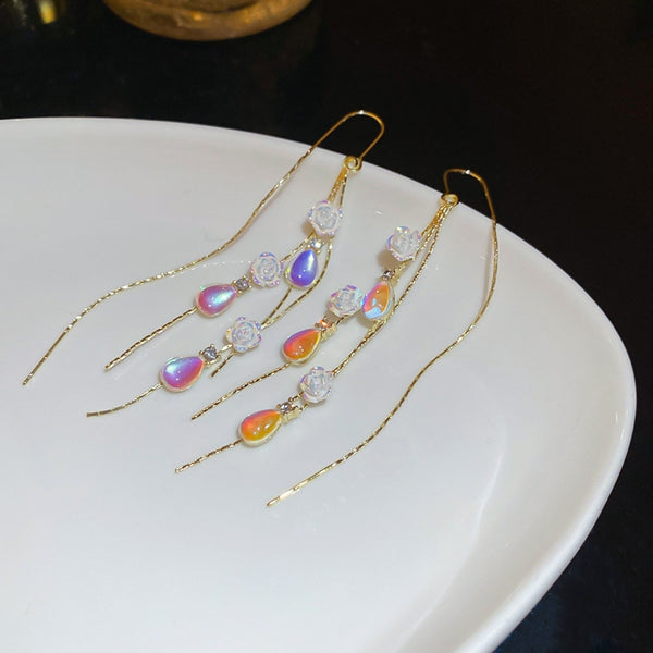 Long Tassel Ear Wire Dangle Earring