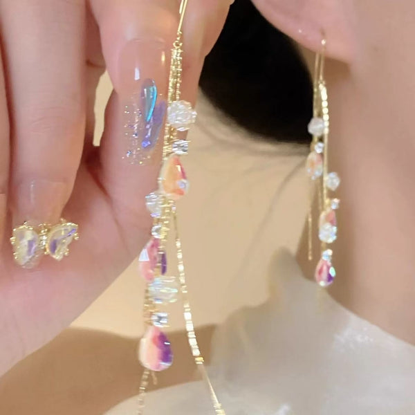 Long Tassel Ear Wire Dangle Earring