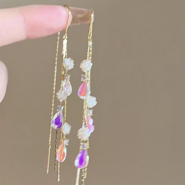 Long Tassel Ear Wire Dangle Earring