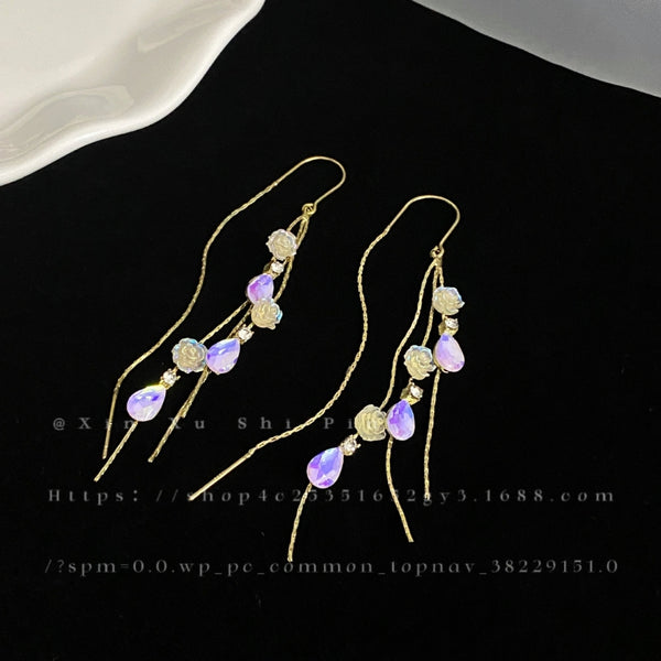 Long Tassel Ear Wire Dangle Earring