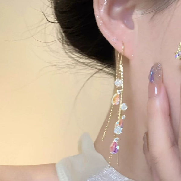 Long Tassel Ear Wire Dangle Earring