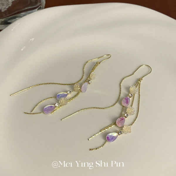 Long Tassel Ear Wire Dangle Earring