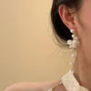 Long Chain Pearl Work Earrings