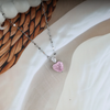Love pink heart necklace