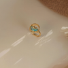 Love gold dolphin ring