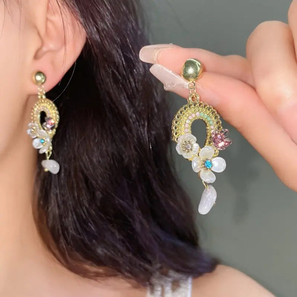 Flower Drop Earrings