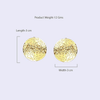 Anti Tarnish Big Disc Style Stud Earring