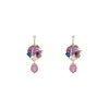 Purple crystal earrings