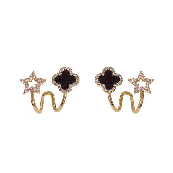 Black Star Earrings