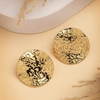 Anti Tarnish Big Disc Style Stud Earring