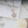 White Flower Five Petals Necklace