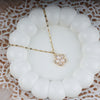 White Flower Five Petals Necklace