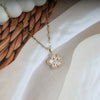White Flower Five Petals Necklace