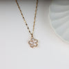 White Flower Five Petals Necklace