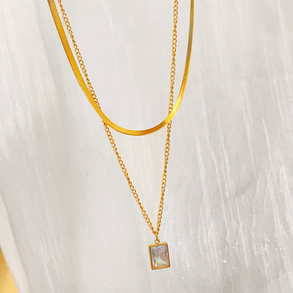 White Magic Dual Chain Necklace