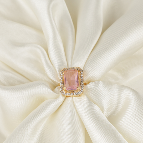 Women Pink Square ring