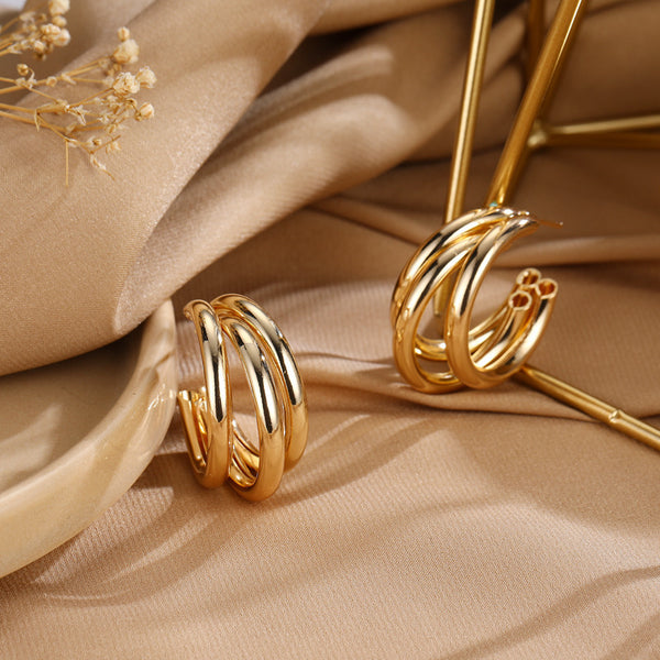 Combo Of 2 Flower & Hoop Earring