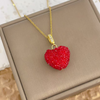 Stainless Steel Heart-Shaped Necklace Pendant