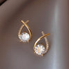 Combo Of 4 Rhinestone Pearl Earrings