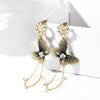 Butterfly Fringe Long Earring