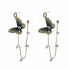Butterfly Fringe Long Earring