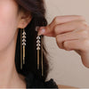 Gold elegant wheat earring