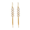Gold elegant wheat earring