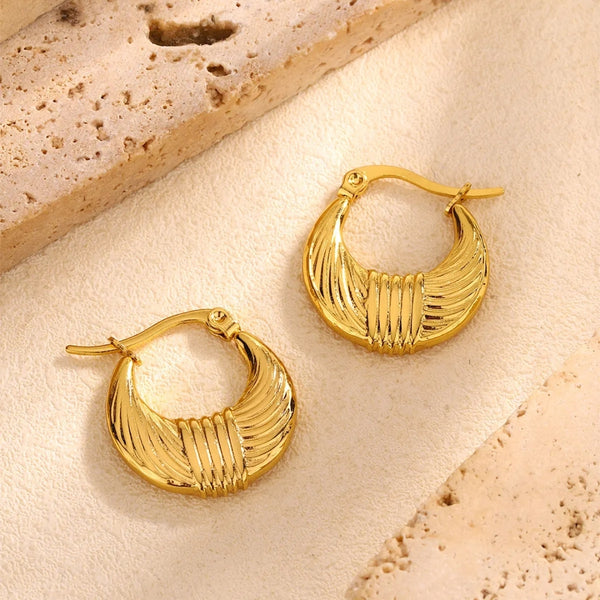 Anti tarnish sofia hoop earrings