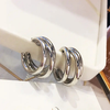 C-Shaped Silver Huggie Earring