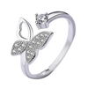 Love silver butterfly ring